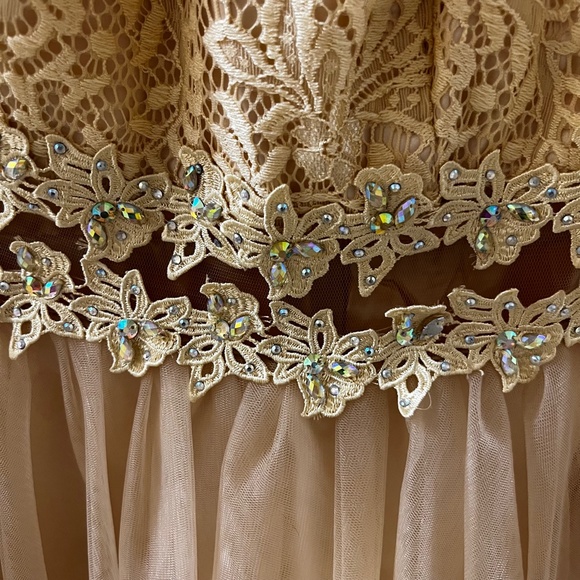 Cindy Collection 1731 Sparkling Dress with Sleeves main image 0